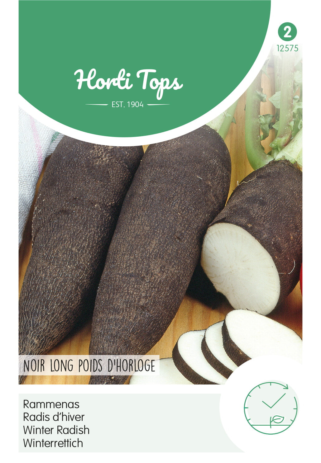 Winter Radish - Noir Long Poids D'Horloge - 10g