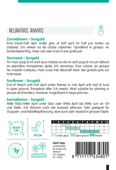 Sunflower - Sungold - 2g