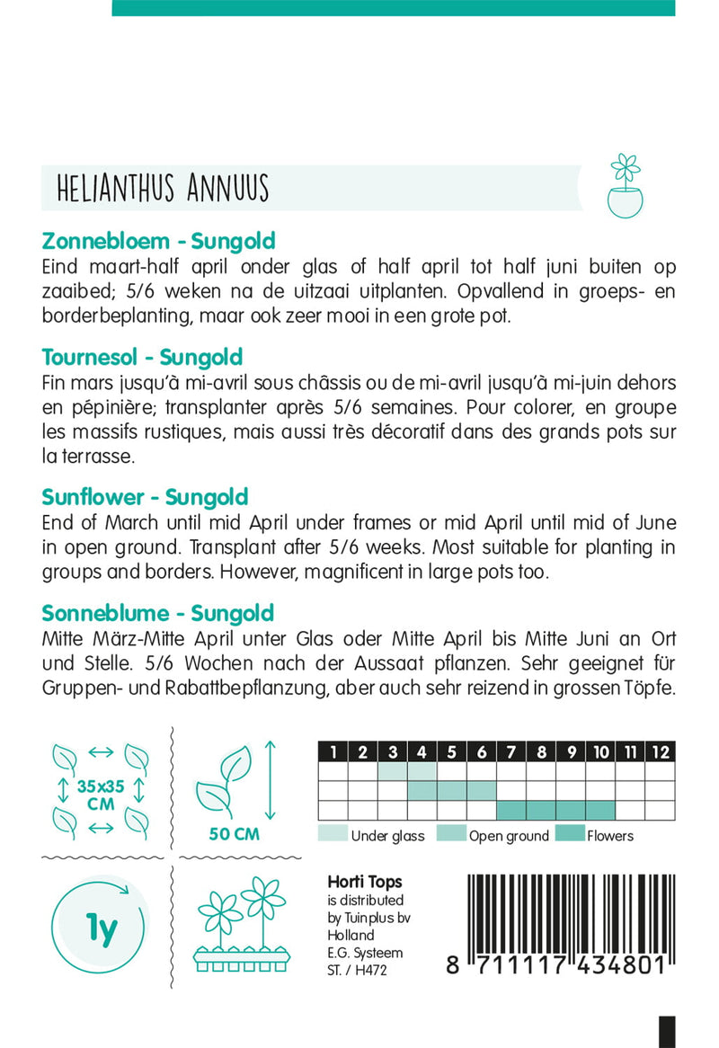 Sunflower - Sungold - 2g