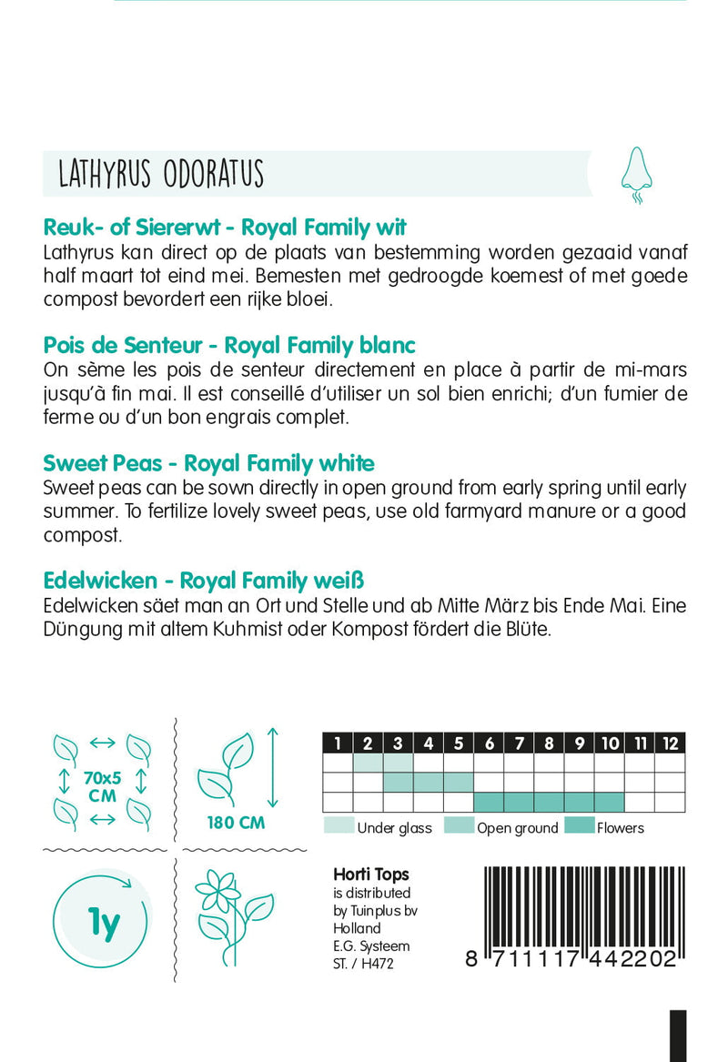 Sweet Pea - Royal Family White - 4g