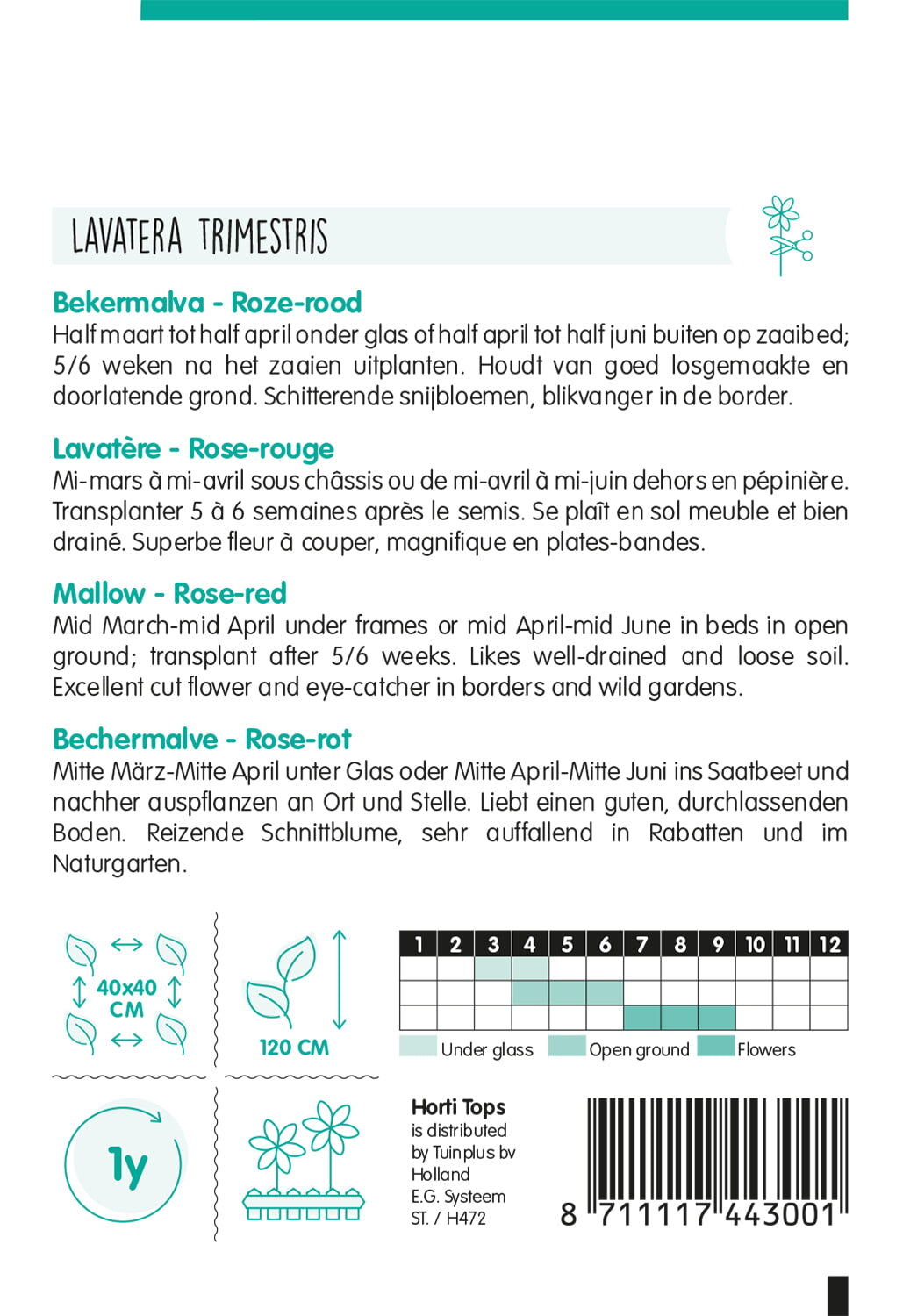 Kerti Madármályva - 1,5g