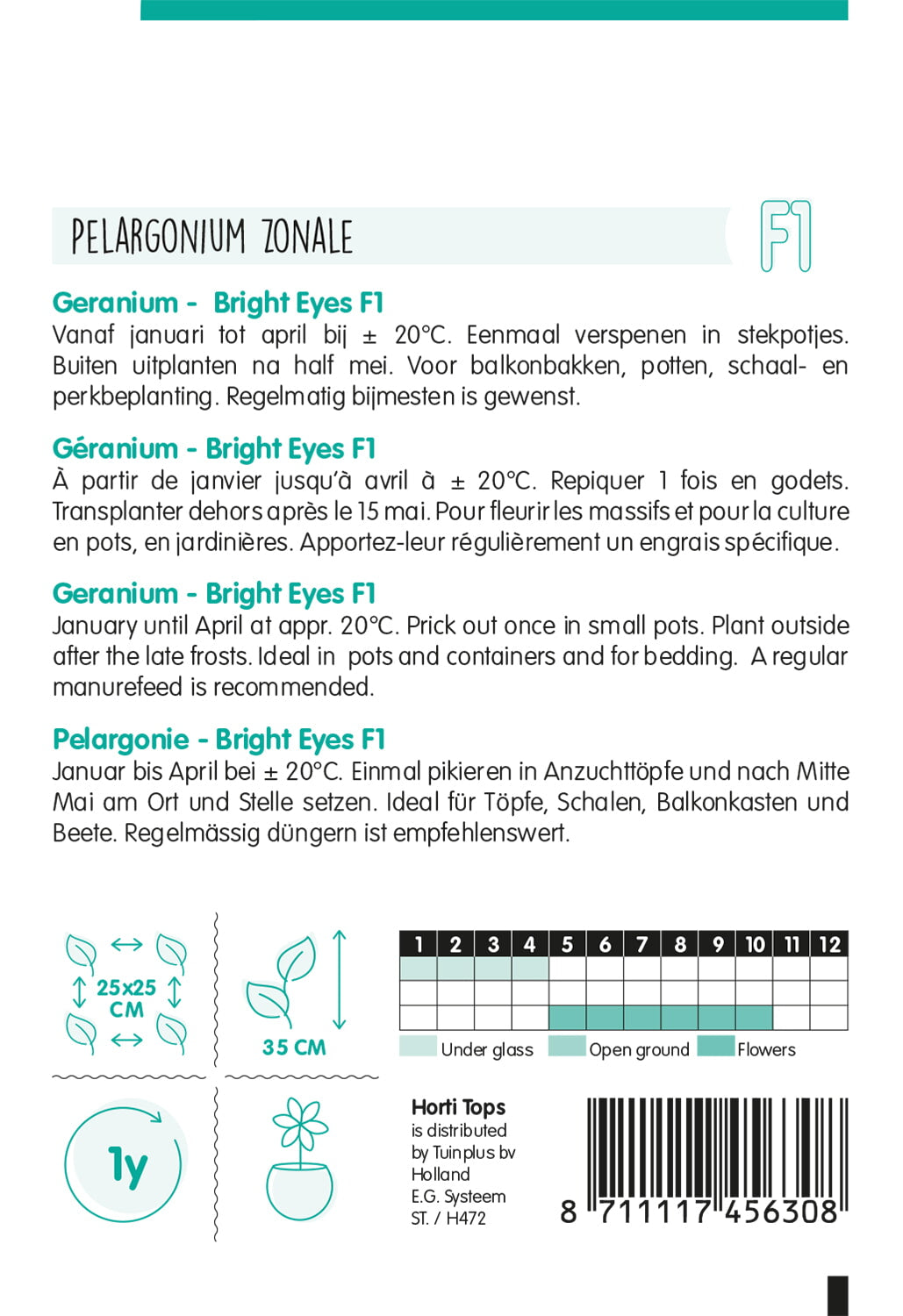 Muskátli - Bright Eyes F1 - 10 Szem