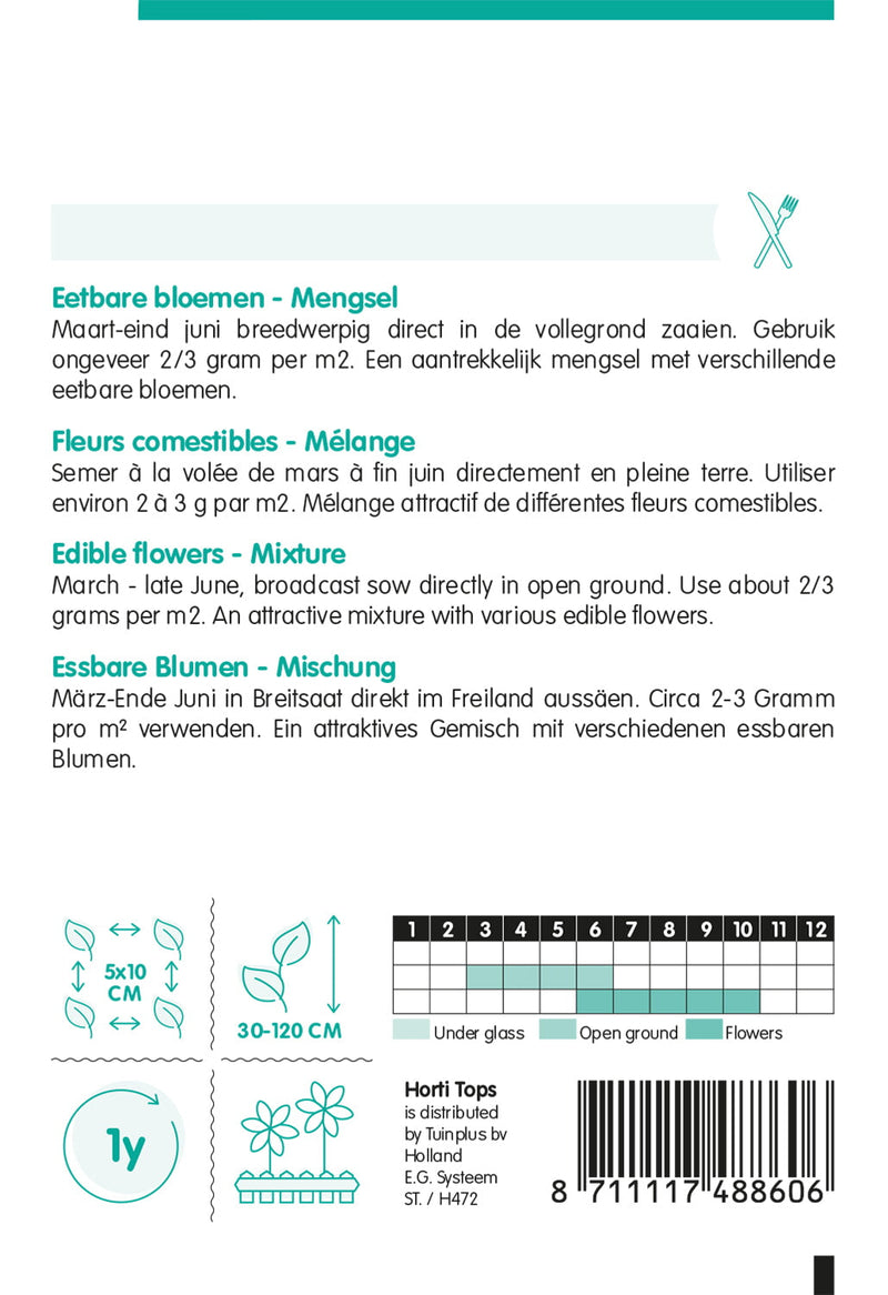 Ehető Virágok - Színkeverék - 5g