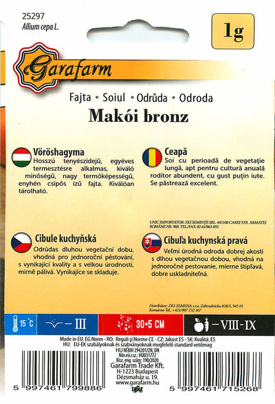 Vöröshagyma - Makói Bronz - 1g