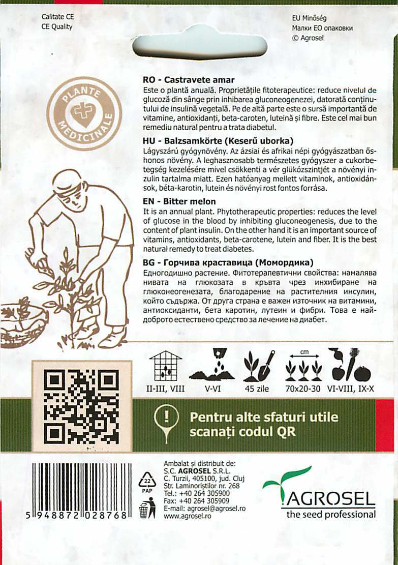 Keserű Uborka - Balzsamkörte - 2g