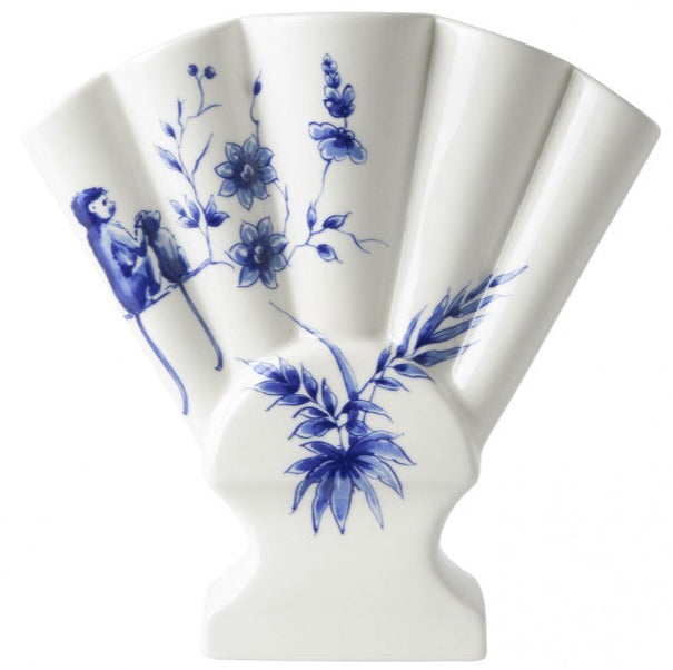 Legyező alakú tulipánváza majmokkal